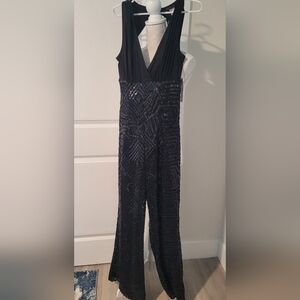 VENUS Black Sequin Jumpsuit